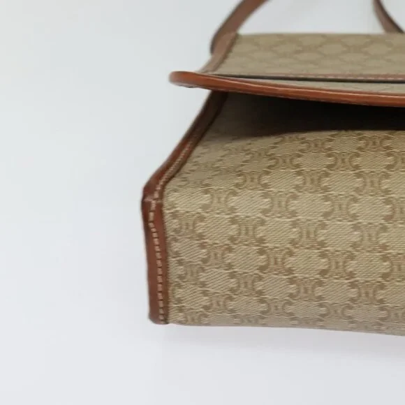 Authentic CELINE Macadam Canvas Shoulder Bag Beige - Picture 15 of 16